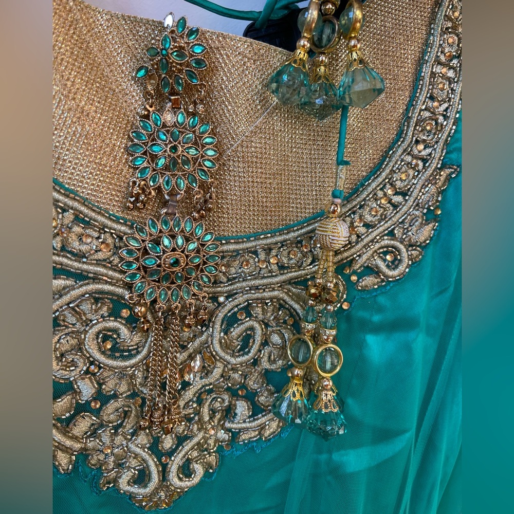 Beautiful Elegant Indian Anarkali Suit ; New without tags, unworn. Stunning!! - Picture 8 of 14